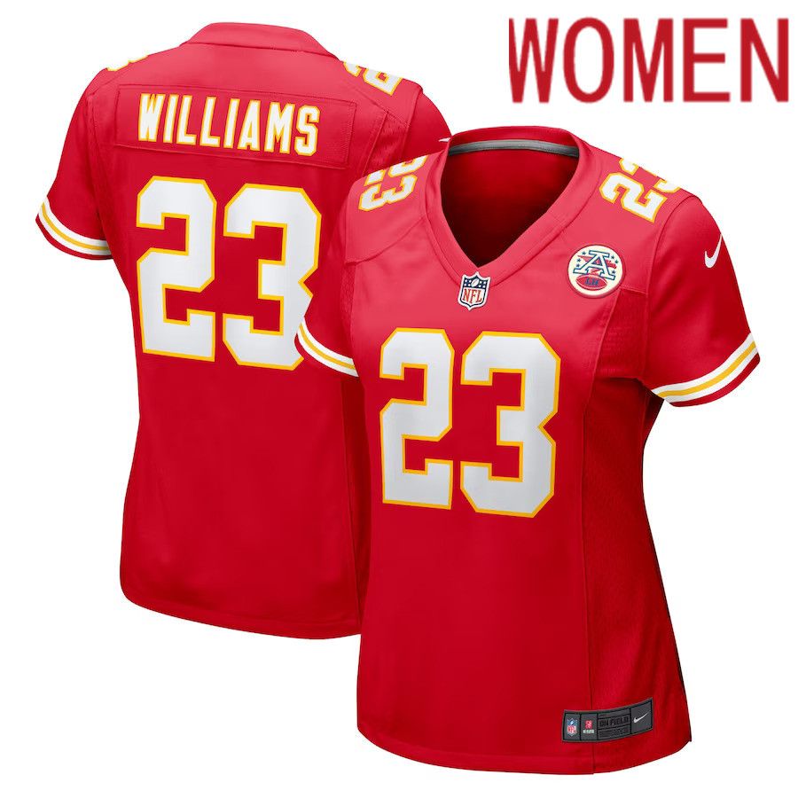 Women Kansas City Chiefs #23 Joshua Williams Nike Red Game Player NFL Jersey